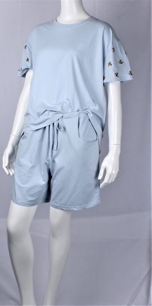 Alice & Lily cotton spandex shorts w T- shirt SIZES : S/M/L